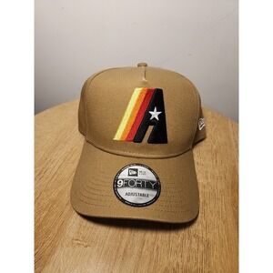 Houston Astros New Era 9Forty A-Frame SnapBack Adjustable Khaki Tan Hat Cap NWT!